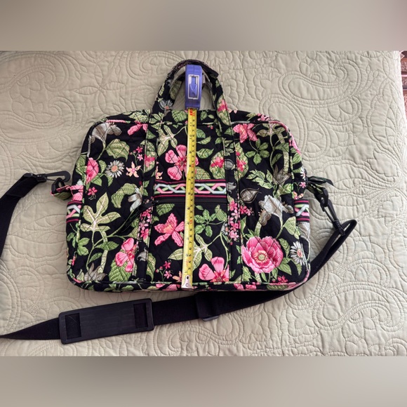 Vera Bradley Black & Pink Floral Laptop Bag - Picture 11 of 15
